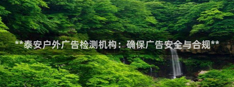 杏宇平台代理怎么样啊：**泰安户外广告检测机构：确保广告安全与合规**