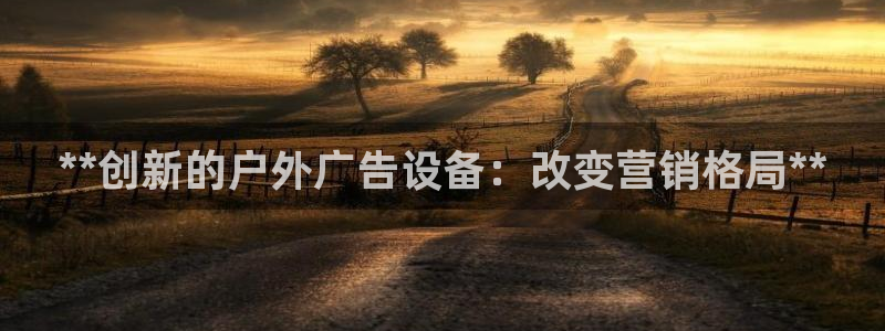 杏宇平台主管：**创新的户外广告设备：改变营销格局**