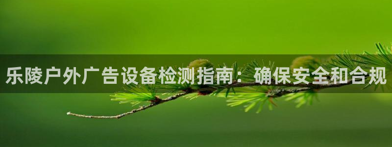 杏宇平台主管：乐陵户外广告设备检测指南：确保安全和合规