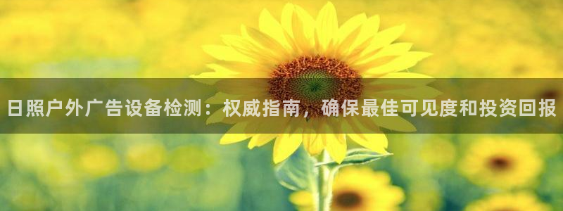 杏宇平台总代理是谁：日照户外广告设备检测：权威指南，确保最佳可见度和投资回报