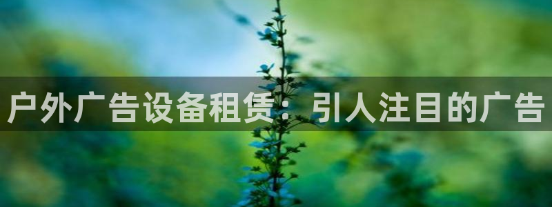 杏宇平台是什么：户外广告设备租赁：引人注目的广告