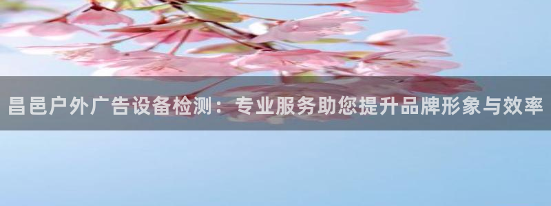 杏宇平台注册地址在哪里：昌邑户外广告设备检测：专业服务助您提升品牌形象与效率