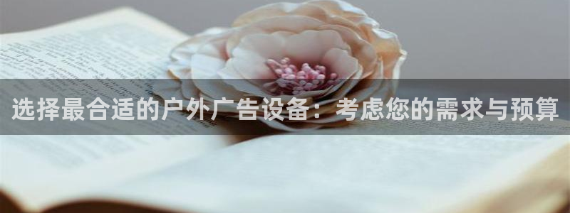 杏宇平台测速链接：选择最合适的户外广告设备：考虑您的需求与预算