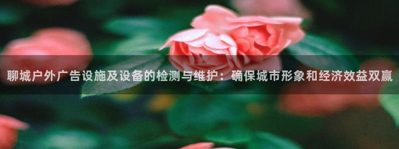 杏宇平台代理怎么样：聊城户外广告设施及设备的检测与维护：确保城市形象和经济效益双赢