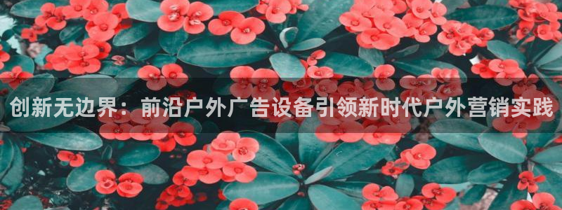 杏宇平台怎么样知乎：创新无边界：前沿户外广告设备引领新时代户外营销实践