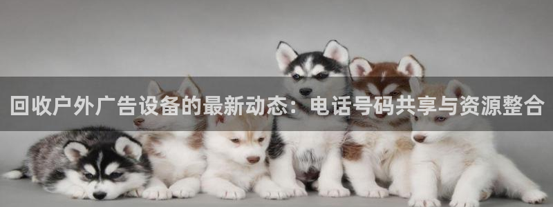 杏宇平台代理多少钱：回收户外广告设备的最新动态：电话号码共享与资源整合