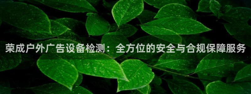杏宇平台代理怎么赚钱快：荣成户外广告设备检测：全方位的安全与合规保障服务