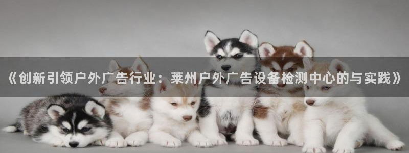 杏宇平台招商：《创新引领户外广告行业：莱