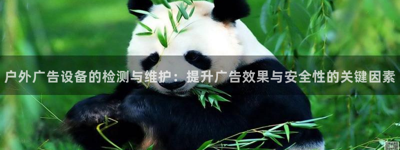 杏宇平台注册地址：户外广告设备的检测与维护：提升广告效果与安全性的关键因素