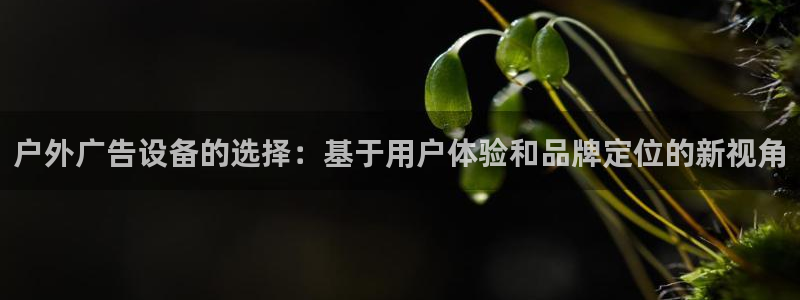 杏宇平台登录步骤是什么：户外广告设备的选择：基于用户体验和品牌定位的新视角