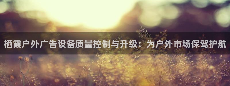 杏宇平台总代理：栖霞户外广告设备质量控制